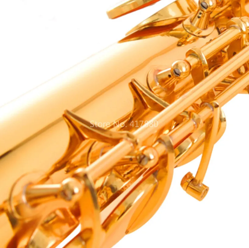SADSN SS-E100 Bb Tune сопрано саксофон латунный золотой лак b-плоский сопрано саксофон музыкальный инструмент с двумя шеями