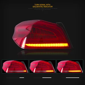 Image 5 - Car LED Tail Light Taillight For Subaru WRX 2013   2018 Rear Running Light + Brake Light + Reverse Lamp + Dynamic Turn Signal