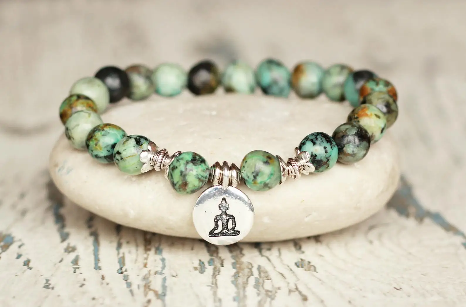

Everyday Bracelet yoga beaded bracelet charm beads on cord Jewelry