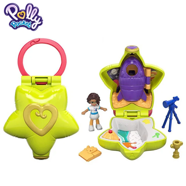 Оригинальная карманная кукла Mattel Polly переносной кошелек компактные домашние