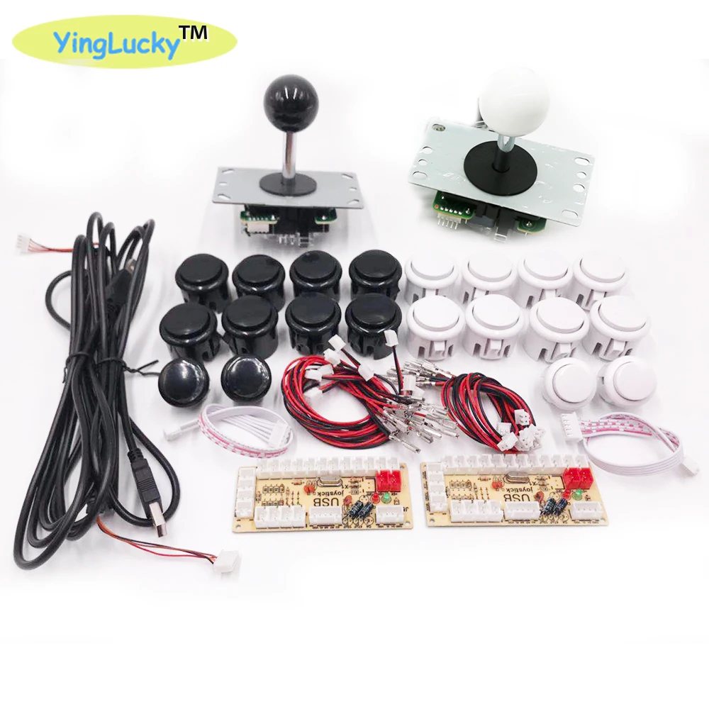 Arcade Joystick DIY Kit Zero Delay Arcade DIY Kit USB Encoder To PC  Arcade Sanwa Joystick and Push Buttons For Arcade Mame 