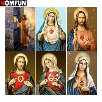 

HOMFUN Paint With Diamond Embroidery "Egyptian portrait" Diamond Painting Full Square Round Picture Of Rhinestone Decor