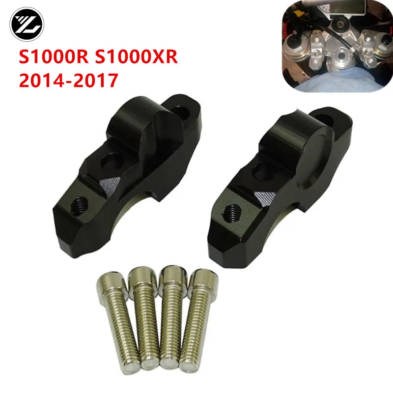 

Мотоциклетный 28 мм черный зажим для руля, приподнятый кронштейн для руля BMW S1000R S1000XR 2014-2017 2015 2016