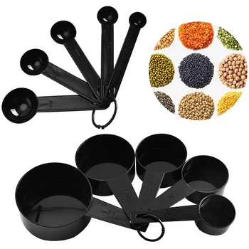 

5/10pcs Kitchen Measuring Spoon Teaspoon Coffee Sugar Scoop Silicone Handle Cake Baking Flour Measuring Cups Kitchen Tools