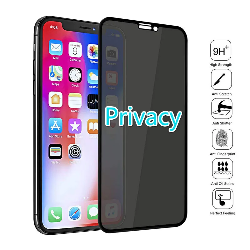 Полноэкранное защитное закаленное стекло для iPhone 11 Pro X XS MAX XR 12 Mini 7 8 Plus 6 6S