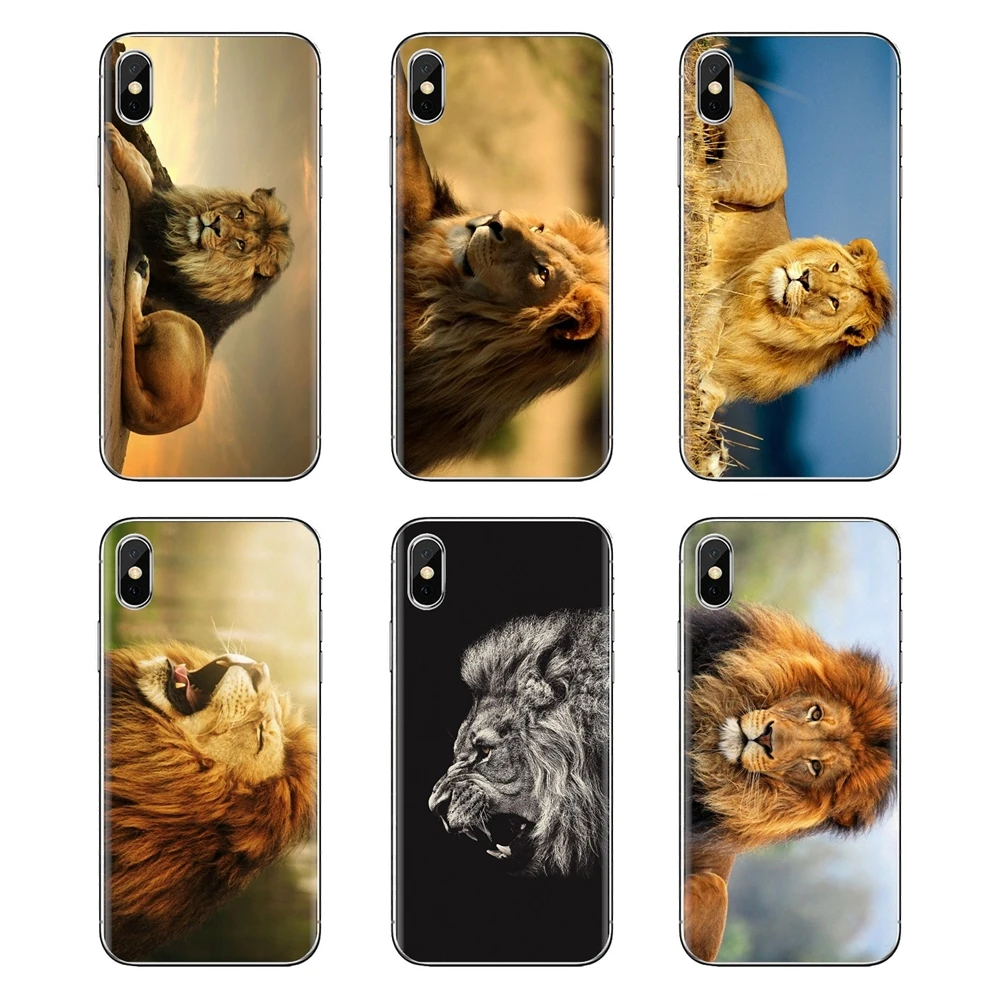 Transparent TPU Cases Cover For Huawei Nova 2 3 2i 3i Y6 Y7 Y9 Prime Pro GR3 GR5 2017 2018 2019 Y5II Y6II Male Lion Faces Poster |
