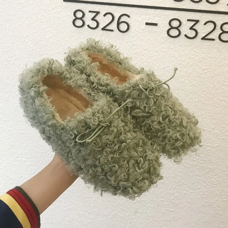 Zapatos de muje/Модная женская обувь на меху; зимняя хлопковая обувь на плоской подошве; женские мягкие удобные лоферы без шнуровки с плюшевой подкладкой; Warmr Y18-04
