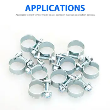 

Pipe Hose clamps Hose Clamps Fasteners Metal Adjustable 30 Pcs 3/8inch