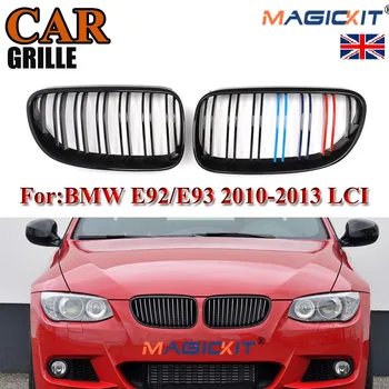 

MagicKit Pair Gloss Black M Color Car Front Kidney Grille Grills For BMW E92 E93 3-Series 2D LCI 328i 335i Coupe Convertible M4