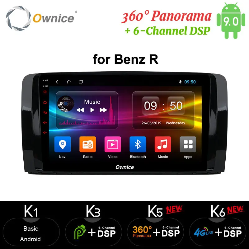 Ownice DSP carplay 8 ядерный Android 9,0 автомобильный dvd-плеер gps стерео радио для Mercedes Benz R Class W251 R280 R300 R320 R350 4G+ 64G