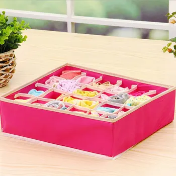 

Multi-grids Clothes Socks Bra Ties Underwear Storage Boxes Organizer Container Home Tiny Things Storage Box
