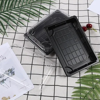

Disposable Takeaway Sushi Packing Box Japanese Restaurant Sashimi Takaout Packing Box with Cover Plastic Dessert Cases