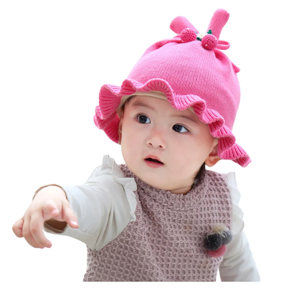 Thick Baby Girls Basin Cap Winter Fashion Casual Boys Bucket Hat Ruched Children Fisherman Hat Kids Girl Windproof Sunhat Caps