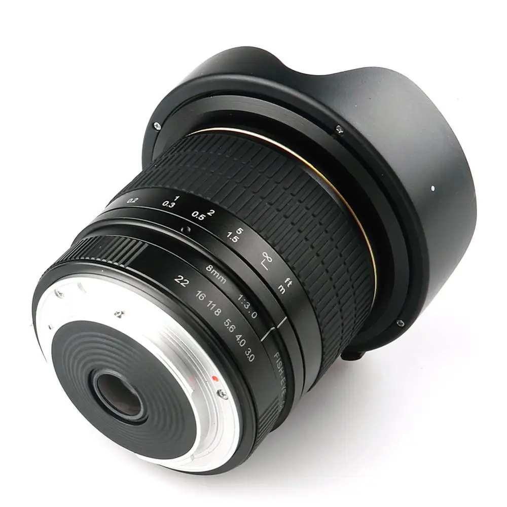 Lightdow 8 мм F/3,0 ручной ультра широкоугольный объектив «рыбий глаз» для камер Canon с полурамкой 1200D 760D 750D 700D 750D 600D 70D 60D 77D