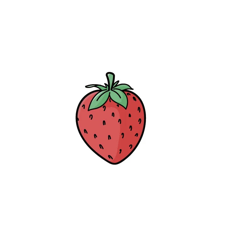5pcs Strawberry fruit cup icon acrylic brooch lady / men's clothing decoration badge flap collar scarf needle brush customized