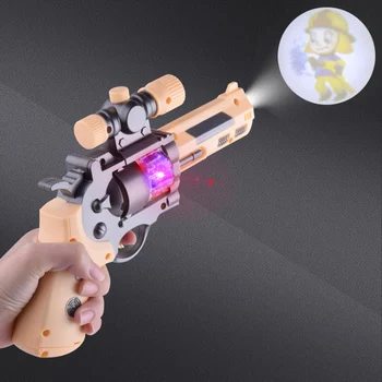 

Children's Electric Sound and Light Toy Gun Cartoon Pattern Projection Gun Simulation Role Playing Boy Birthday Gift Toy 362