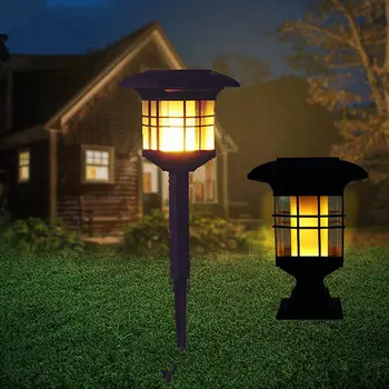 

Solar Energy Flame Lamp Outdoor Waterproof Court Garden Villa Lawn Light LED Decorative Street Light