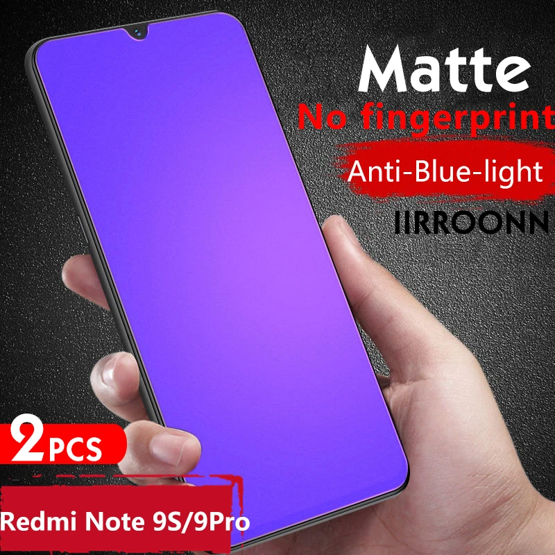 Стекло защитное для Xiaomi Redmi Note 7/8/9 Pro Max матовое с защитой от синего света 2 шт./лот |