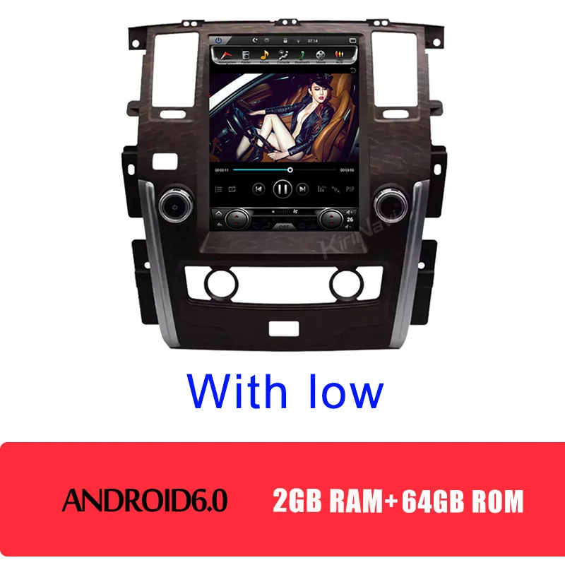 Android Car Radio KiriNavi вертикальный экран Tesla style 12," Android 8,1 Автомобильный мультимедийный Dvd навигатор для Nissan Patrol радио Automotivo 2012 - Цвет: Android Car Radio