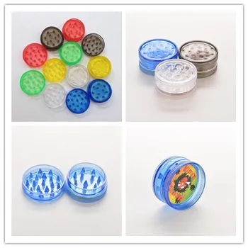 

Round Shape Hard Plastic Herbal Herb Cigar Tobacco Grinder 3 Layer Smoke Spice Crusher Hand Muller 2.5*1.5cm Random