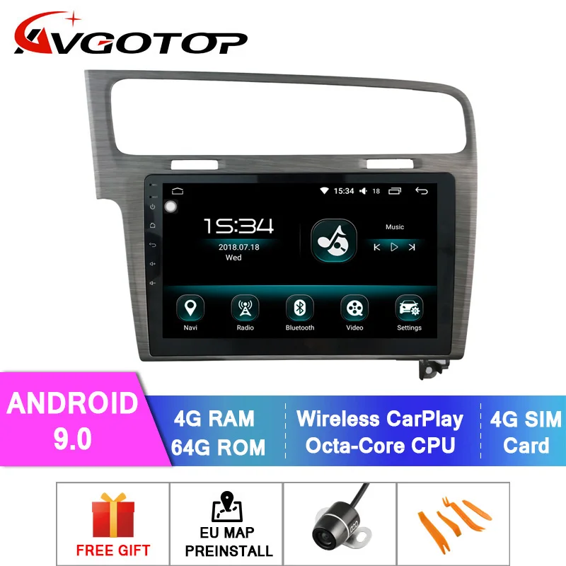AVGOTOP сенсорный экран автомобиля DVD Gps для VOLKSAWGEN 2013- Гольф 7 dvd-плеер автомобиля сенсорный экран