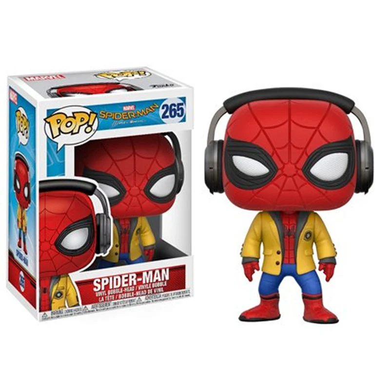 Funko POP Marvel Мстители 3: война бесконечности Железный человек паук ПВХ фигурка куклы Коллекция Модель игрушки Детские подарки на день рождения - Цвет: with box 265