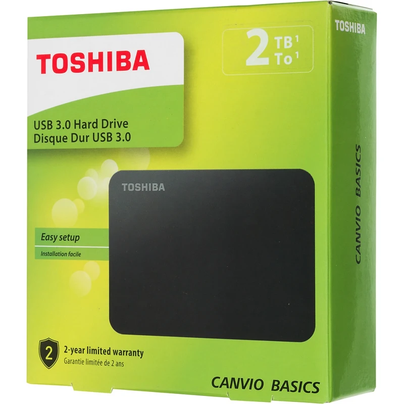 Жесткий диск Toshiba USB 3.0 2Tb HDTB420EK3AA Canvio Basics 2.5" черный