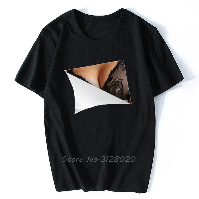 Cotton Big Boobs Sexy Print T-shirt Summer Top Round Neck Short Sleeve  Creative Pattern Funny Chest 3d Tops Harajuku - AliExpress