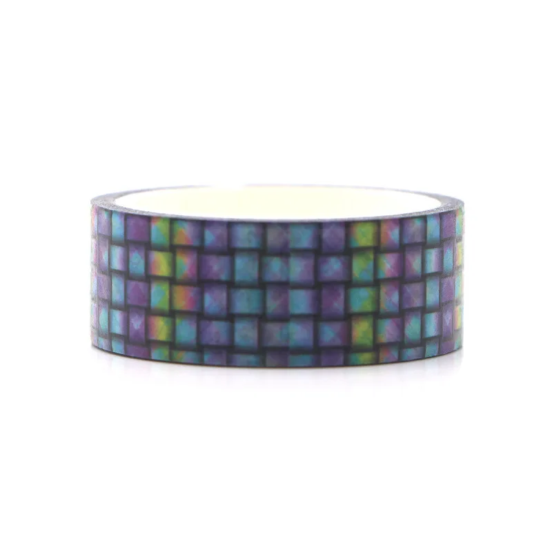 

2pcs/lot Mosaic Stationery Adhesive Tape Craetive Hand Account Washi Tape Album Diary Decoration DIY Colorful Tape AT2827