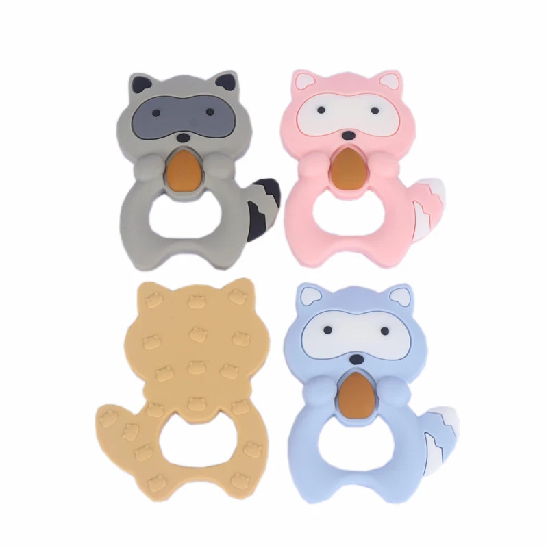 

Silicone Teethers Food Grade Babu Chew Teether 1Pcs Cartoon Animals Teether for Baby Teether Gifts BPA Free