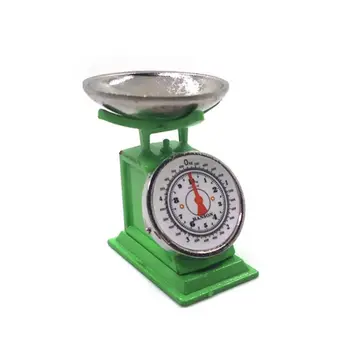 

1/12 Mini Dollhouse Miniature Market Stall Weight Pound Scale Kitchen Tool Toy