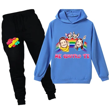 

Me Contro Te Cartoon Cotton Hooded Toddler Boy Clothes Set Teenage Girls Clothing Outfits Kids Costume Tops Shirt and Pans