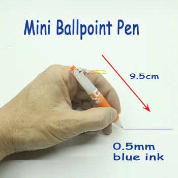 

Creative Kawaii Mini Ballpoint Pen 0.5mm Blue ink Short Ball Pen Writing For Student Gift Office Stationery Supplies 3pcs/lot