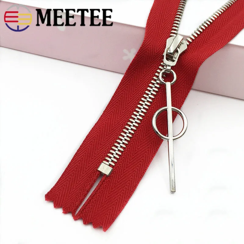 2 шт. Meetee 3# металлические застежки-молнии для шитья рюкзак юбки сумка закрытые молнии спортивное пальто одежда молнии DIY аксессуары для одежды