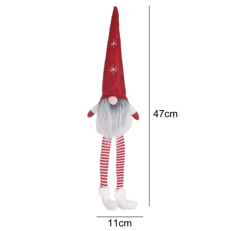 Newst различные стили ручной работы шведский Рождество Санта гном плюшевые куклы праздничные фигурки милые игрушки Рождество для детей детские подарки - Цвет: red47x11cm