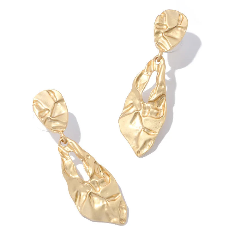 ELEGANCE11 Trendy Gold Earrings Minimalist Alloy Geometric Dangle Earings Gothic Jewelry for Christmas Gift | Украшения и