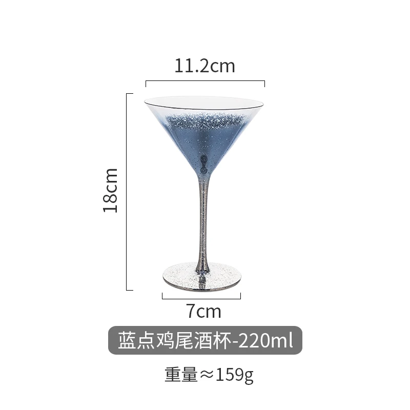 Cocktail-blue Креативные бокалы для вина шампанского стеклянные чашки и кружки для стакана для коктейля чашки Хрустальные стеклянные чашки для питья Красочные звездное небо стиль подарок - Цвет: Cocktail-blue
