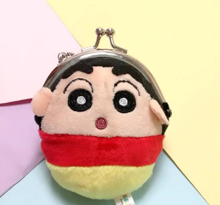 1 шт. Милый Мультфильм Crayon Shin-Chan плюшевая Монета Сумка плюшевая кукла-Сумка Сумочка Подвеска для дамской сумочки подарок плюшевые игрушки - Цвет: 1