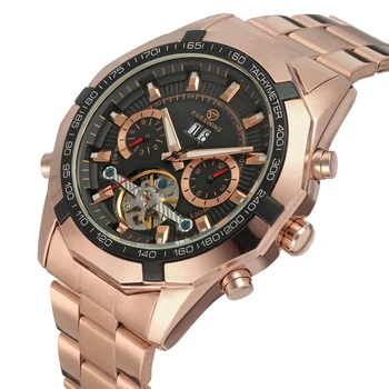 

Forsining Wholesale Cheap Designer Stainless Steel Bracelet Mens Wristwatches Mens Automatic Mechanical Watches Top Brand