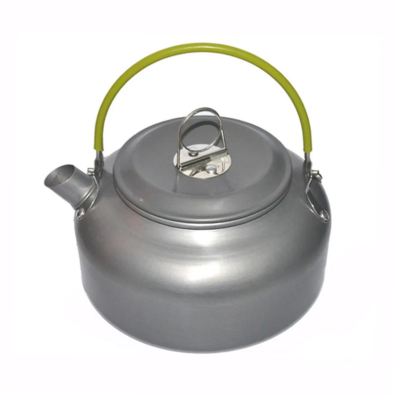 Походный набор для приготовления пищи портативный 0.8л/1,1 л чайник для пикника варочный штатив котелок для барбекю плита оборудование для похода на открытом воздухе - Цвет: 0.8L Water Kettle