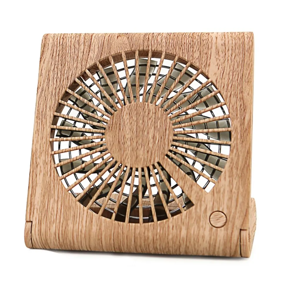 

USB 5V 4.5W Wood Grain Ultra-Thin Foldable Fan For Notebook Household Appliances