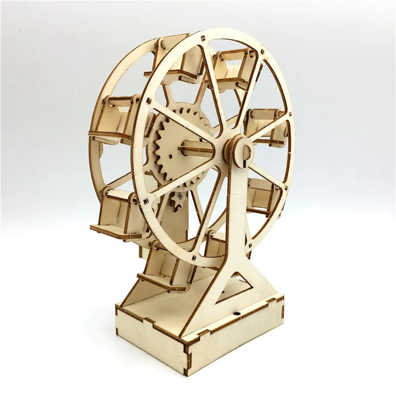3D DIY электрическое ремесло колесо обозрения игра-головоломка деревянная модель строительные наборы научные Развивающие игрушки для детей подарок для взрослых и детей