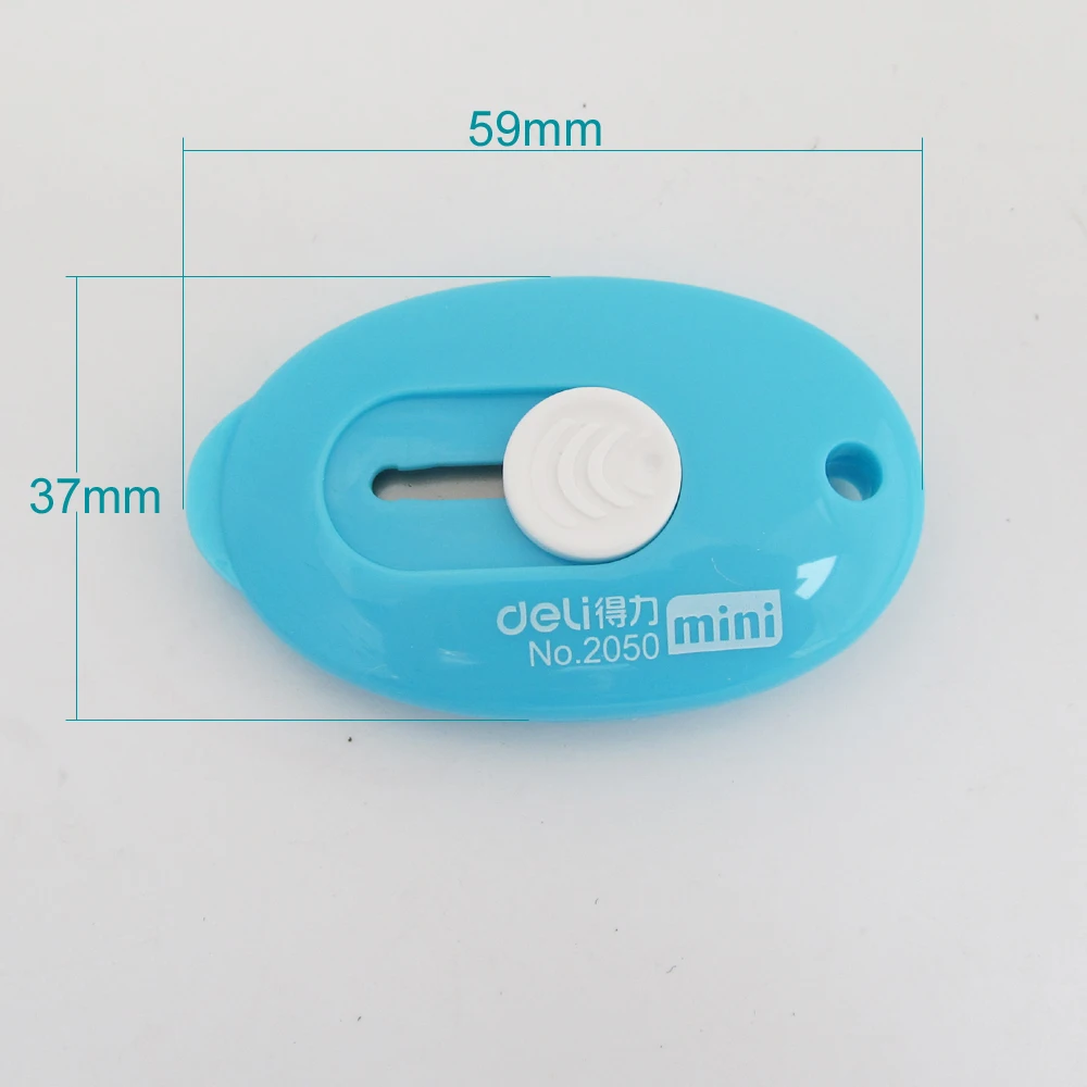 Deli Mini Utility Knife Box Cutter Auto-Retractable Razor Blade Knife 1pc 2050
