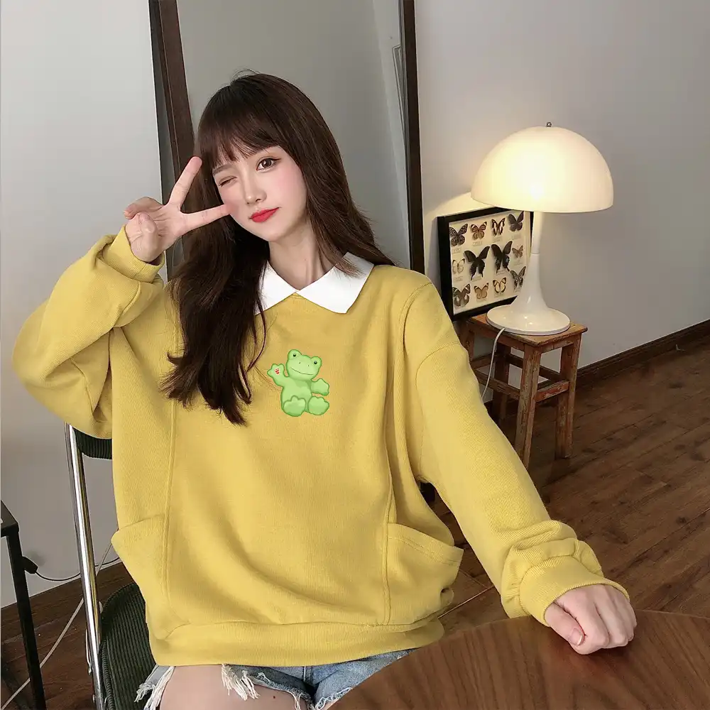 韓国スタイルトップスsweetshirts原宿パーカー綿かわいい服美的レディースグラフィック印刷 パーカー スウェット Aliexpress