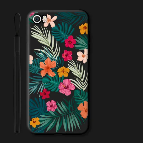 For Xiaomi Mi 5 case Silicone mi5 Protector Daisy Flower XM Rose Mobile phone cover For Xiaomi mi 5 back Cover Black Shell