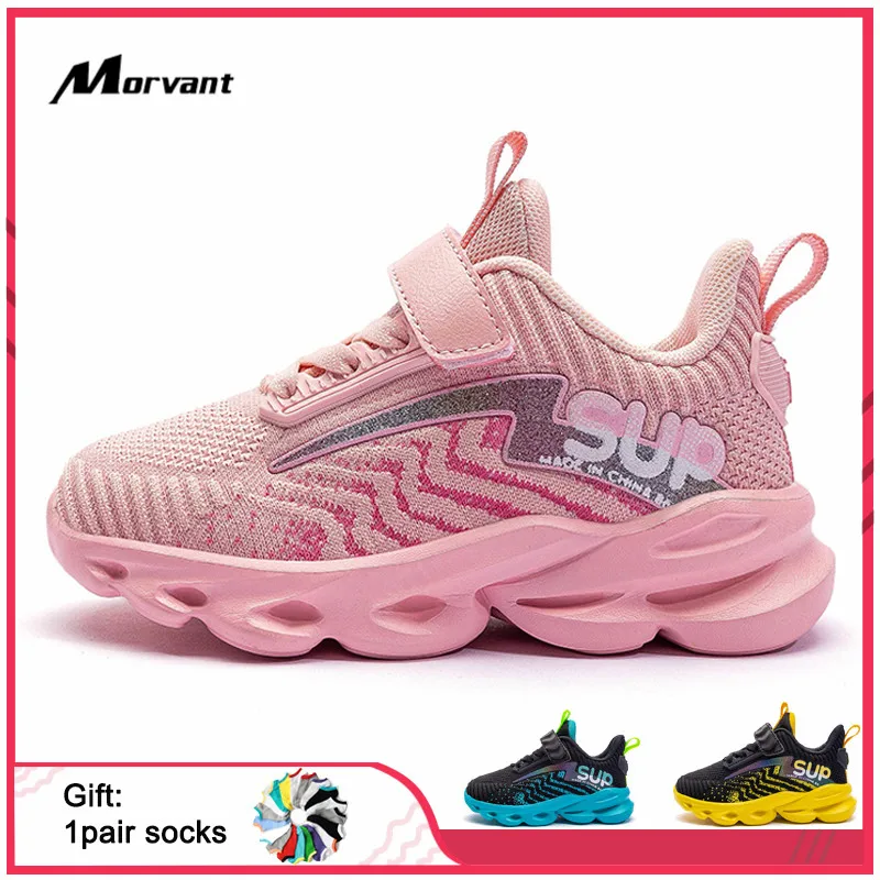 

Kids Casual Shoes Flying Woven Upper Children's Sneakers High Quality Soft rebound sole Boys Girls Outdoor Travel sneakers