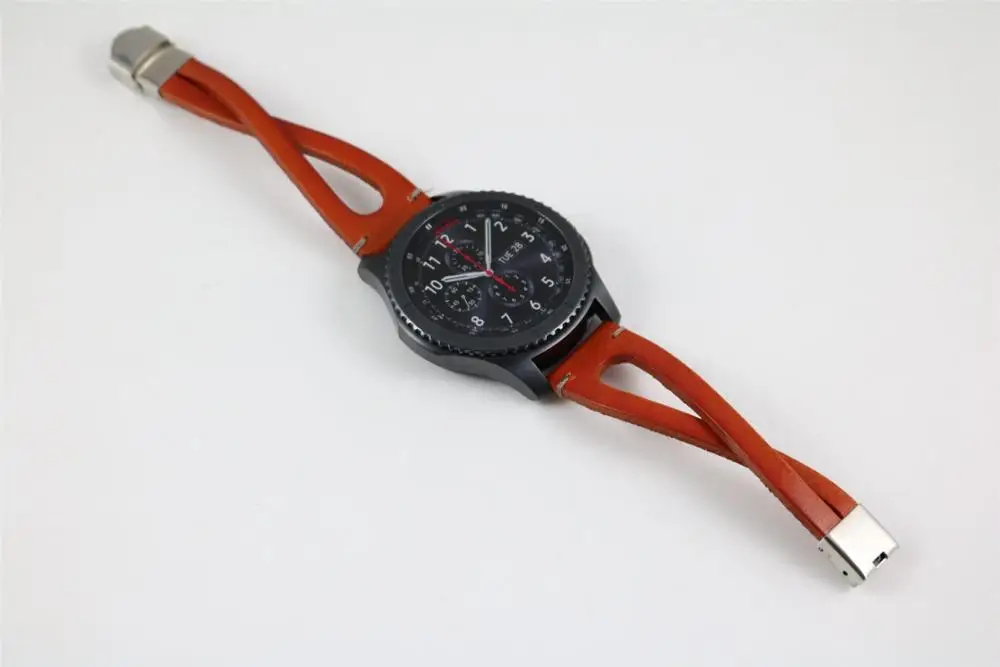Brown A С кожаным браслетом для samsung Galaxy watch 46 мм Ременная Передача S3 Frontier классический ремешок для часов 22 мм спортивный браслет huawei watch GT 46 мм - Цвет ремешка: Brown A