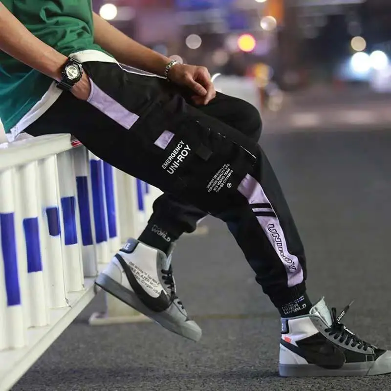 2020 Men Multi Pocket Harem Hip Pop Pants Trousers Streetwear Outfit JKP3807