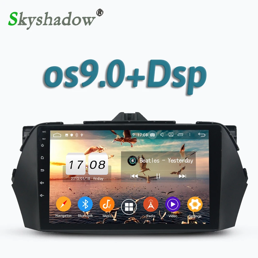 DSP Android 9,0 4G ram 8 core 32G Автомобильный dvd-плеер gps карта RDS радио wifi Bluetooth 4,2 DVR камера ТВ для SUZUKI CIAZ 2013