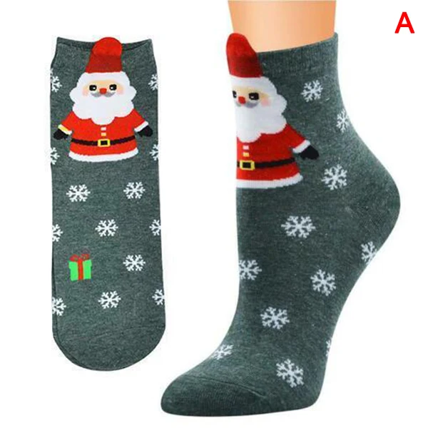Christmas Socks for Women Autumn Winter Santa Claus Deer Patterns Warm Socks Women Sock KNG88